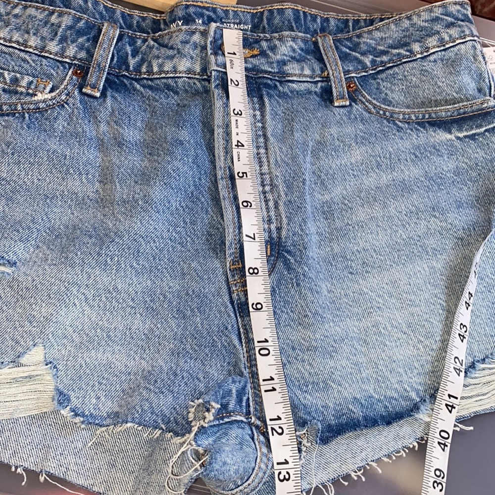 Old Navy O.G. High-Rise distressed denim jean short shorts - Picture 9 of 9
